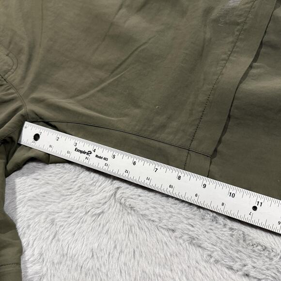 North Face Convertible Pants Mens 36 Green Zip Off Nylon Hiking Outdoor Belted - Picture 14 of 15